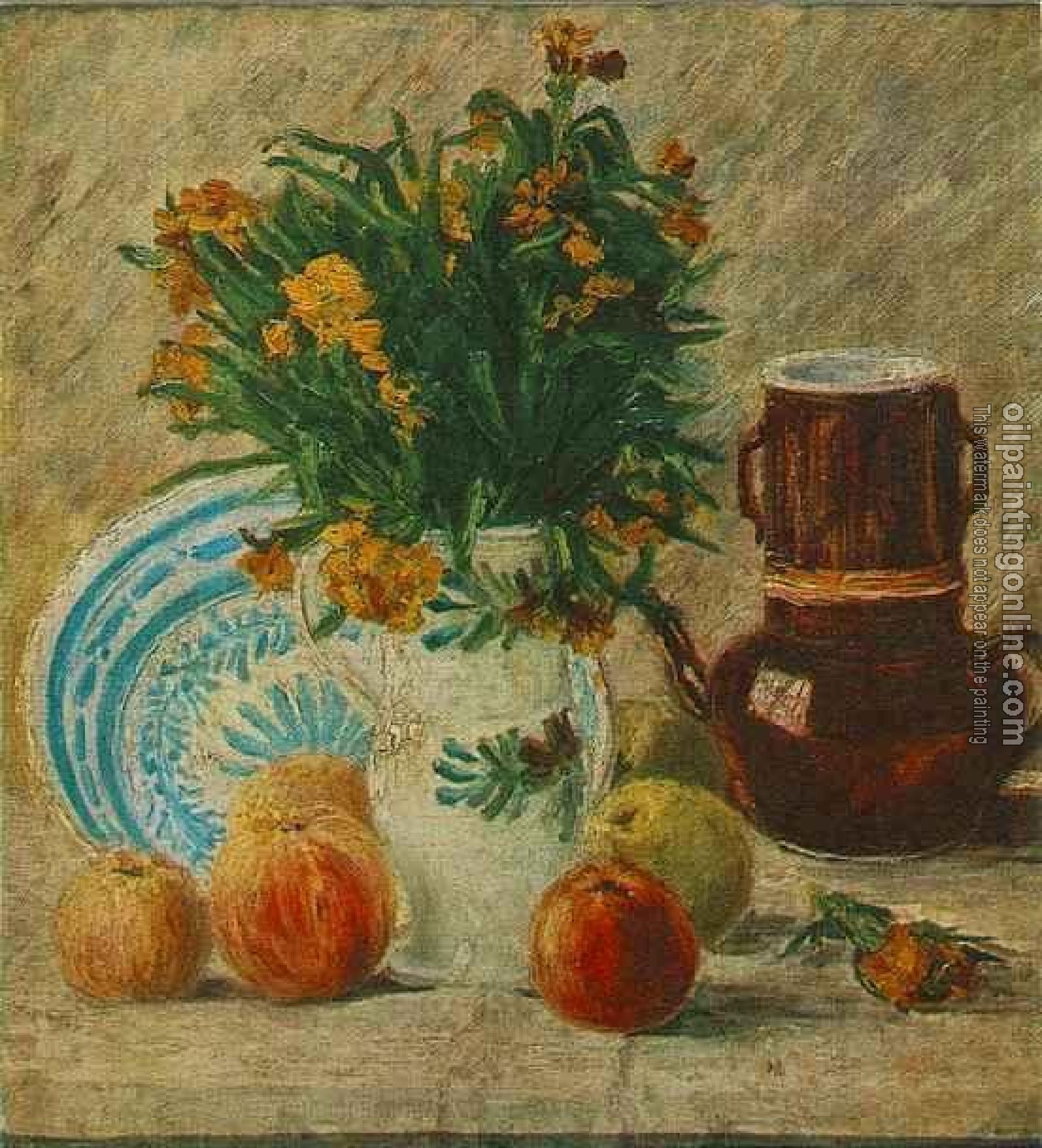 Gogh, Vincent van - Vase with Flowers, Coffeepot and Fruit